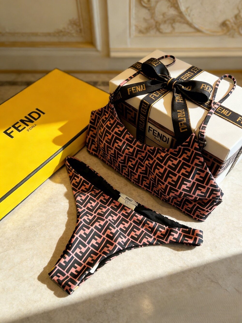 Fendi FF Logo Print Bikini Set - Picture 4 of 6